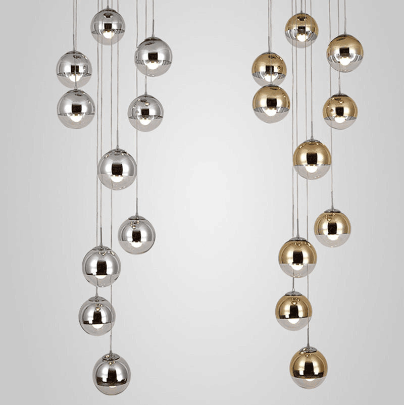 Living Room Mezzanine Modern Minimalist Duplex Staircase Long Chandelier CJ Dropshipping