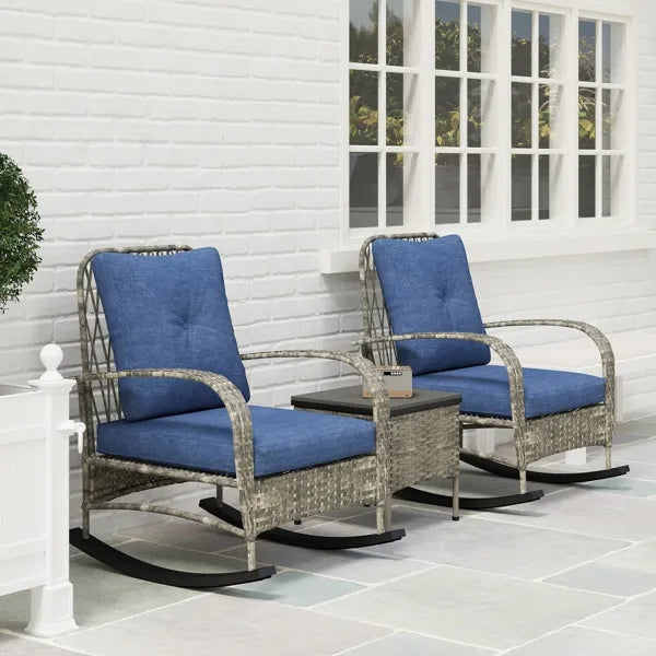 Rattan Chaise Lounge Chair, Wicker Patio Furniture Set TryTrendly