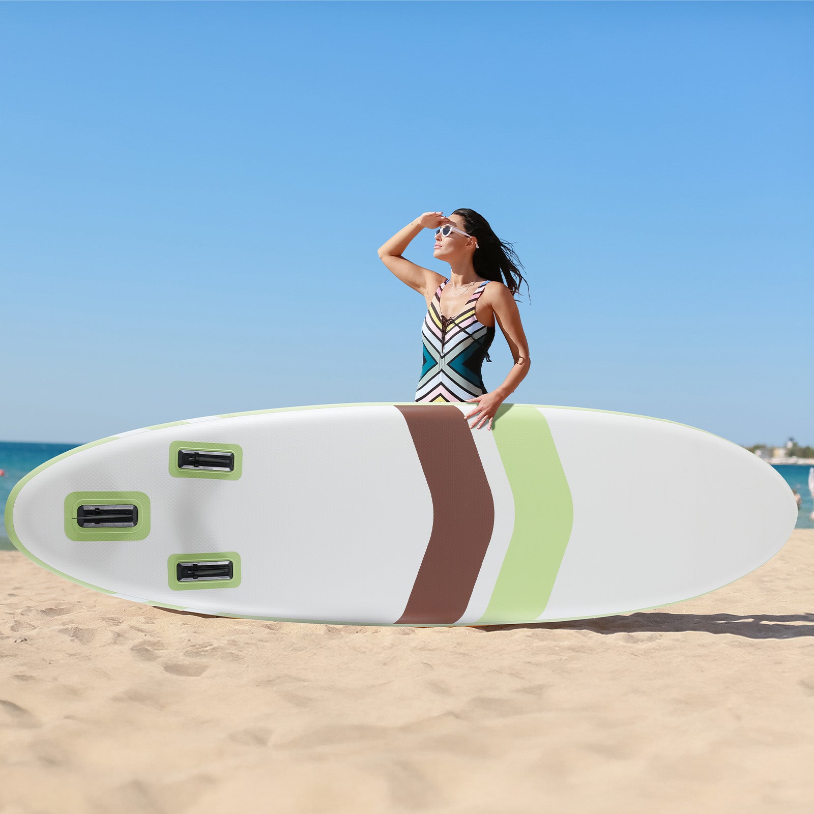 Inflatable Stand Up Paddle Boards 10 Ft 5 In With Premium SUP Paddle Board Accessories, Wide Stable Design, Non-Slip Comfort Deck For Youth & Adults Anker