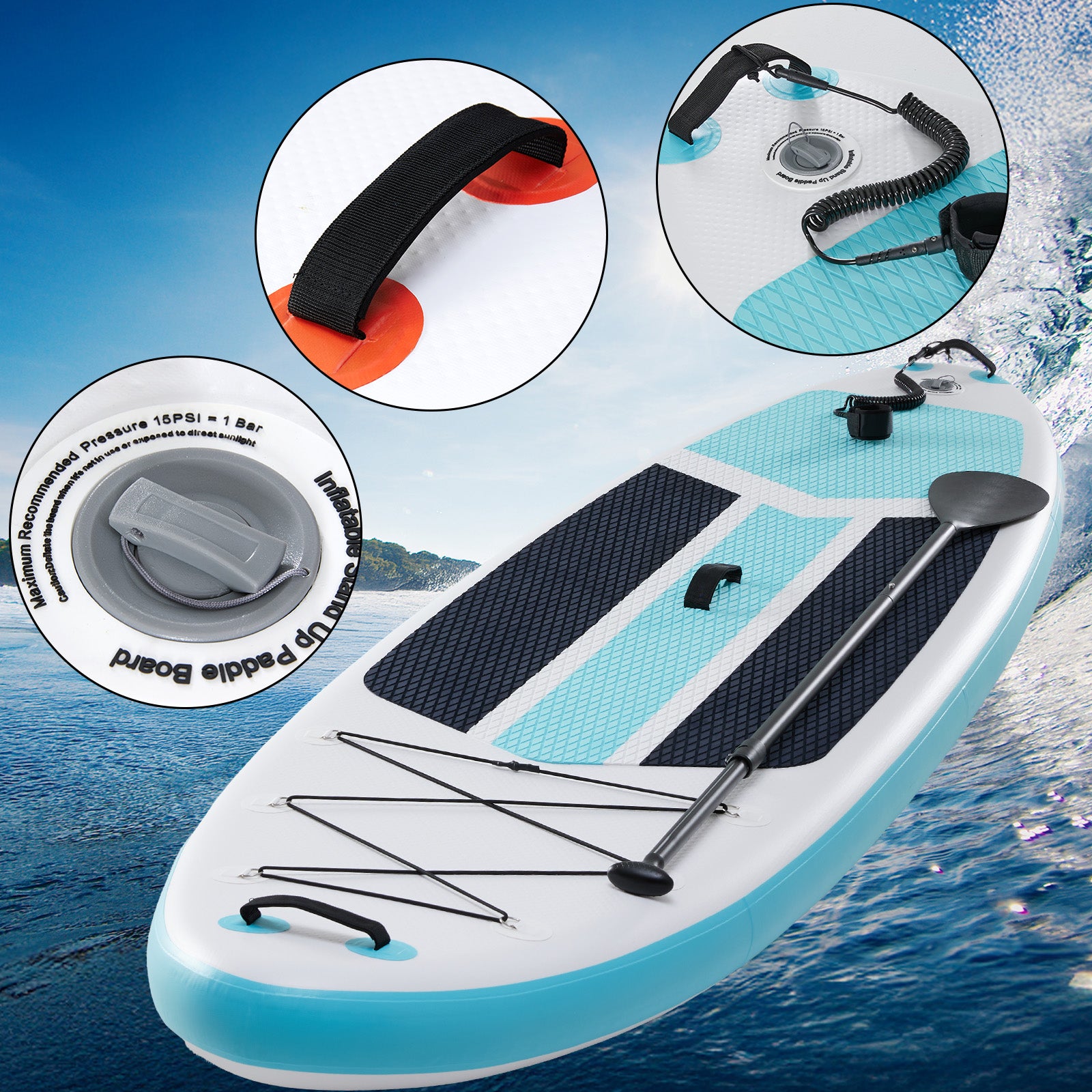 Inflatable Stand Up Paddle Boards 10 Ft 5 In With Premium SUP Paddle Board Accessories, Wide Stable Design, Non-Slip Comfort Deck For Youth & Adults Anker
