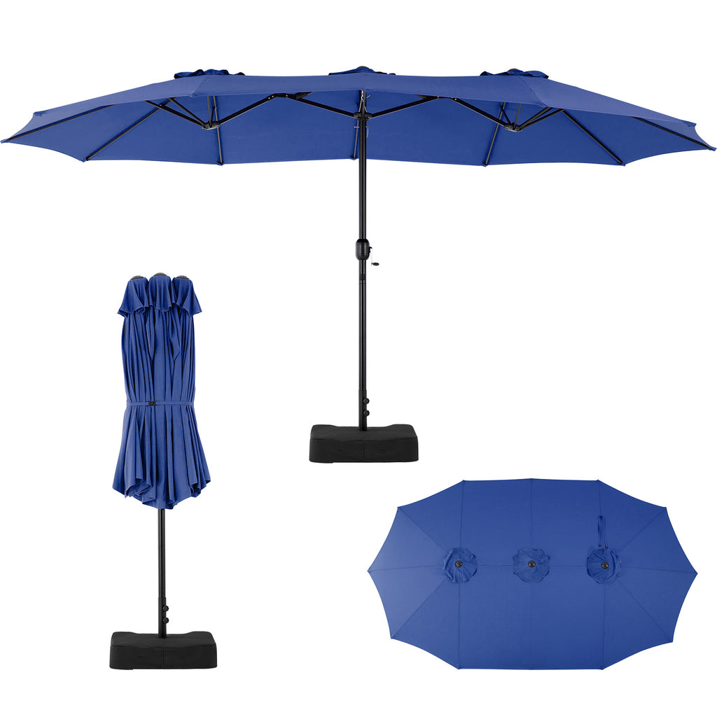 15ft Large Patio Umbrella With Base Included, Rectangle Table Umbrella Outdoor Patio, Outside Umbrellas For Deck, Market, Backyard cjdropshipping
