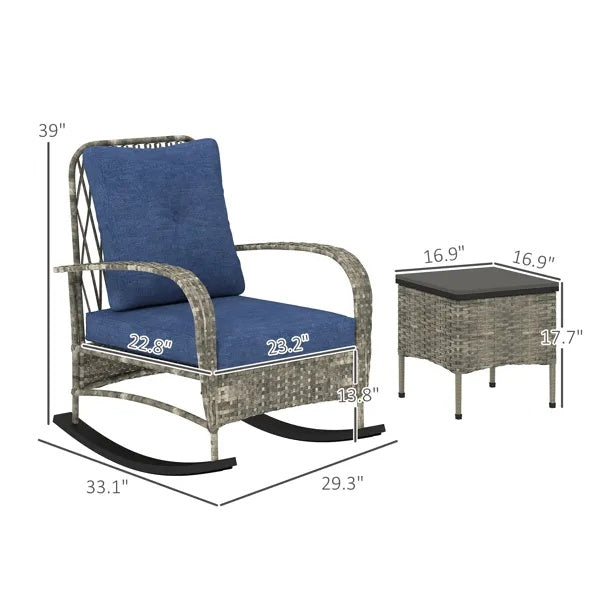 Rattan Chaise Lounge Chair, Wicker Patio Furniture Set TryTrendly