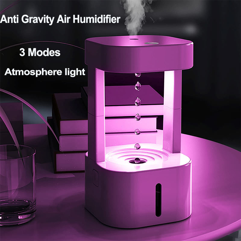 Creative Anti-gravity Water Drop Humidifier Air Conditioning Mist Spray Household Quiet Bedroom Office With 580ML Water Tank CJ Dropshipping