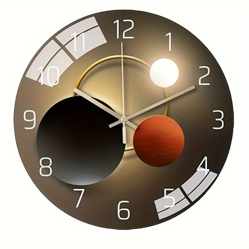 Tempered Glass Wall Clock Mute Living Room Clock Wall-mounted Decorative Clock CJ Dropshipping