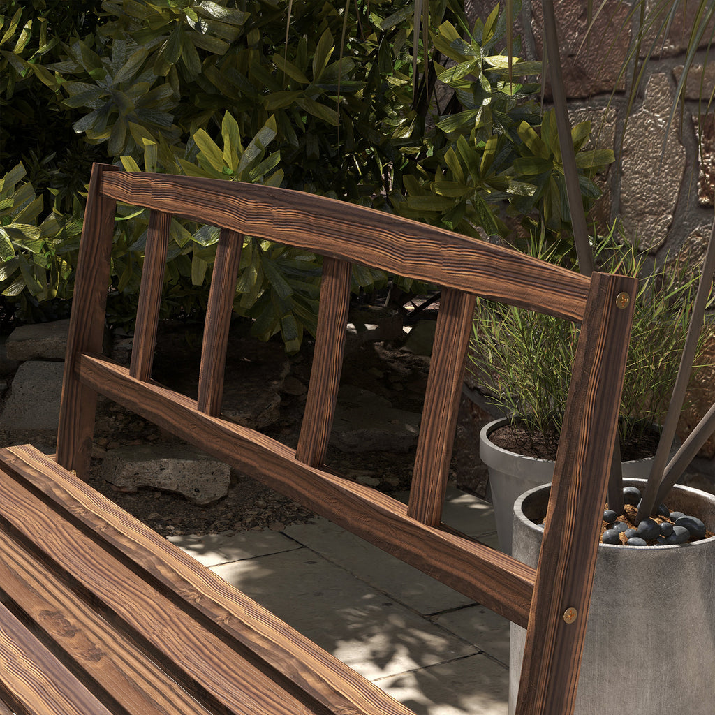 Patio Table and Chairs for 4 People, Wagon Wheel Design, Outdoor Furniture Set for Backyard, Garden, Carbonized cjdropshipping