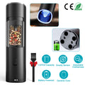 Electric Salt And Pepper Grinder Automatic Gravity Sensor Battery Powered Salt Mill LED Indicator Adjustable Coarseness One Hand Easy Operation TryTrendly
