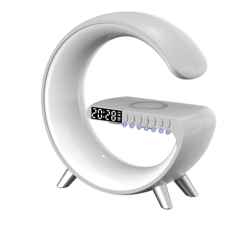 New Intelligent G Shaped LED Lamp Bluetooth Speake Wireless Charger Atmosphere Lamp App Control For Bedroom Home Decor cjdropshipping