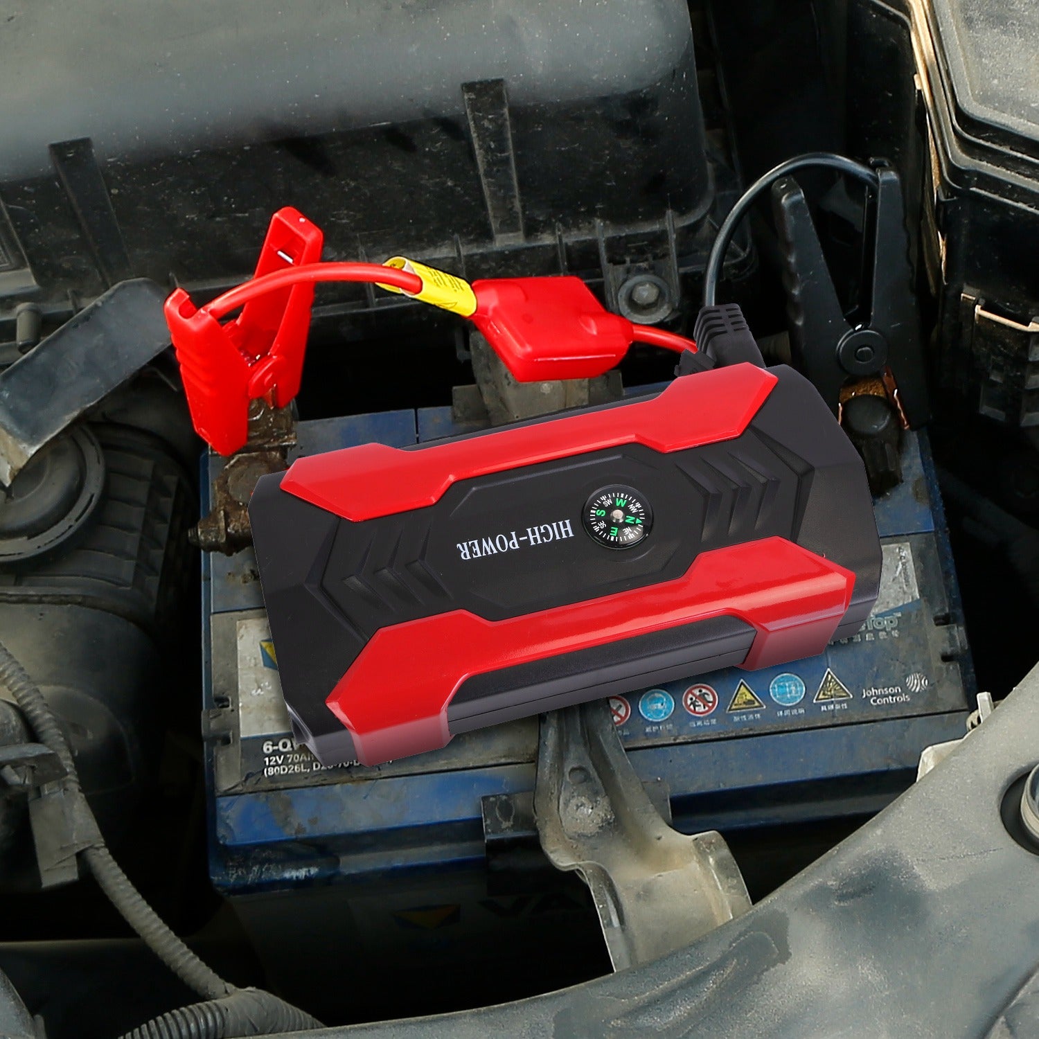 Car Jump Starter Booster 800A Peak 28000mAh 12V Battery Charger Up To 6.0L Gas Or 3.0L Diesel Engine With LCD Screen 4 Modes LED Flashlight cjdropshipping
