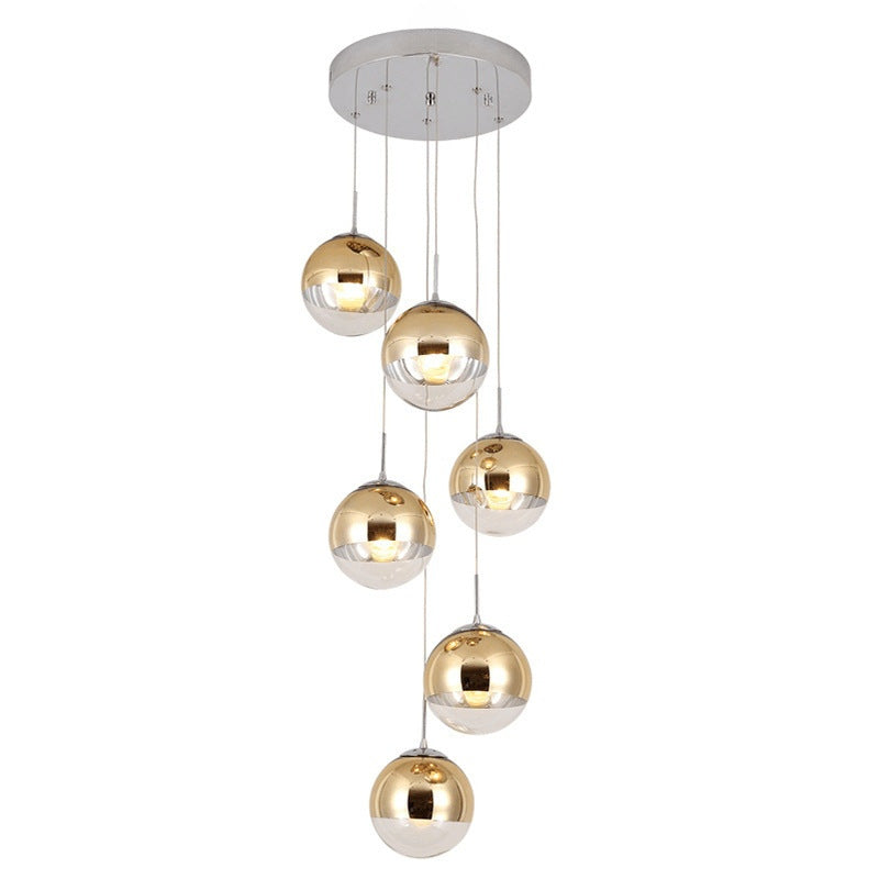 Living Room Mezzanine Modern Minimalist Duplex Staircase Long Chandelier CJ Dropshipping