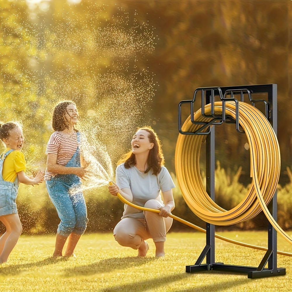 Freestanding Metal Garden Hose Holder Rack TM