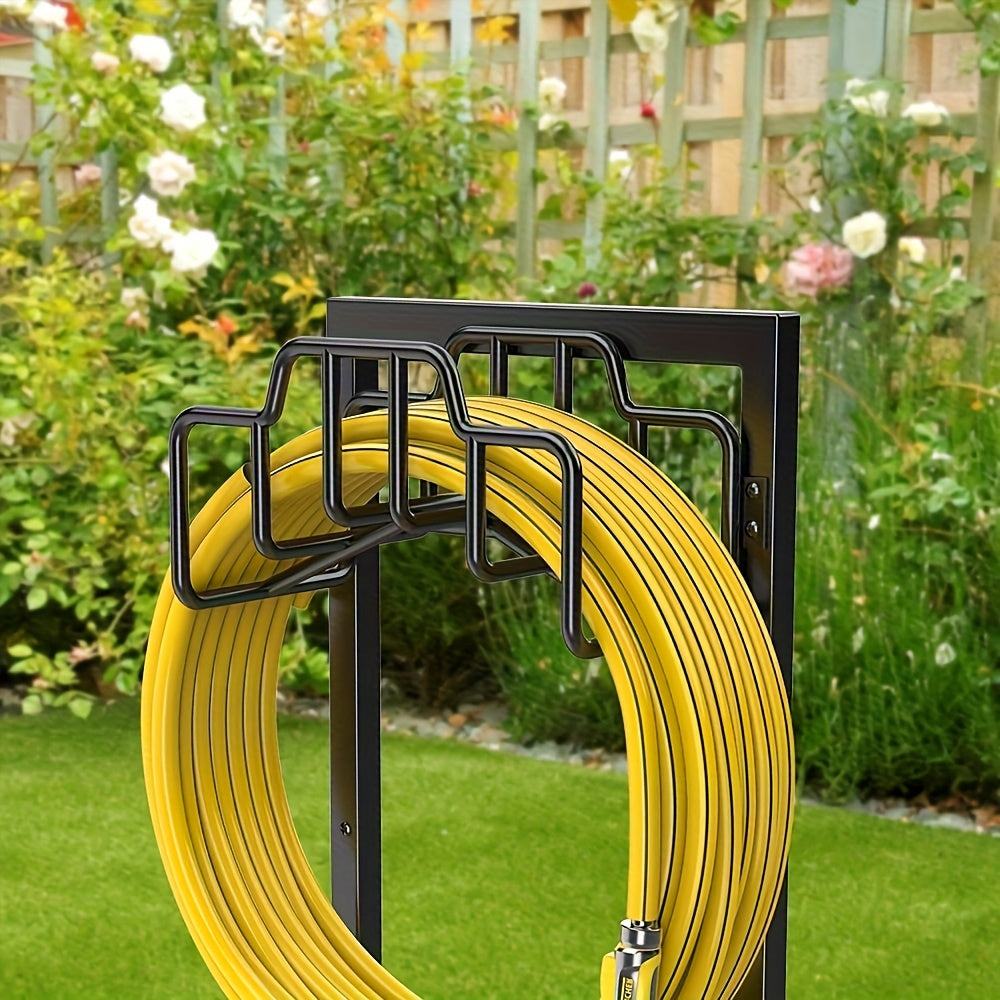 Freestanding Metal Garden Hose Holder Rack TM