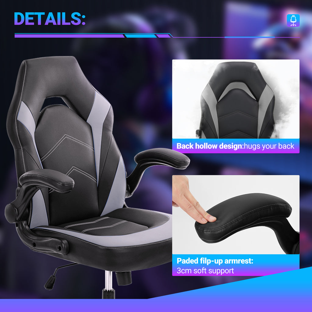 PU Leather Ergonomic Office Chair Swivel Computer Gaming Chair With Lumbar Support cjdropshipping