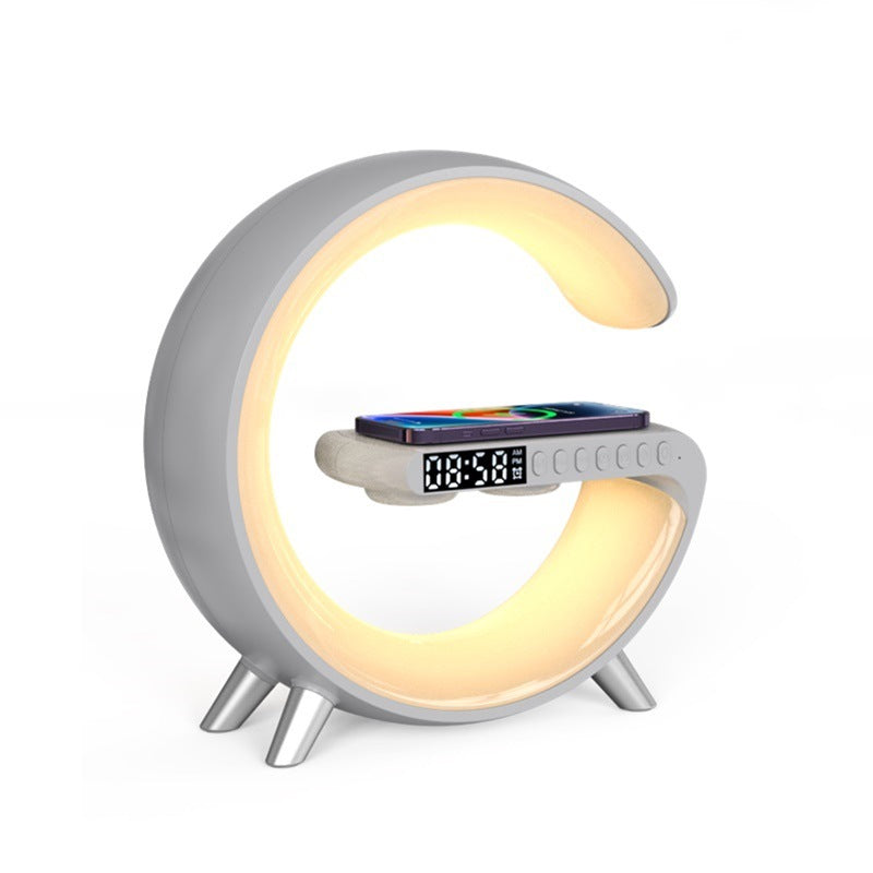 New Intelligent G Shaped LED Lamp Bluetooth Speake Wireless Charger Atmosphere Lamp App Control For Bedroom Home Decor cjdropshipping