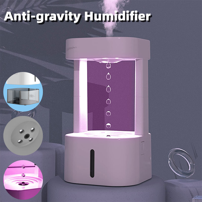 Creative Anti-gravity Water Drop Humidifier Air Conditioning Mist Spray Household Quiet Bedroom Office With 580ML Water Tank CJ Dropshipping