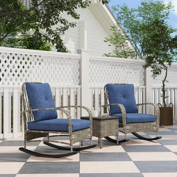 Rattan Chaise Lounge Chair, Wicker Patio Furniture Set TryTrendly