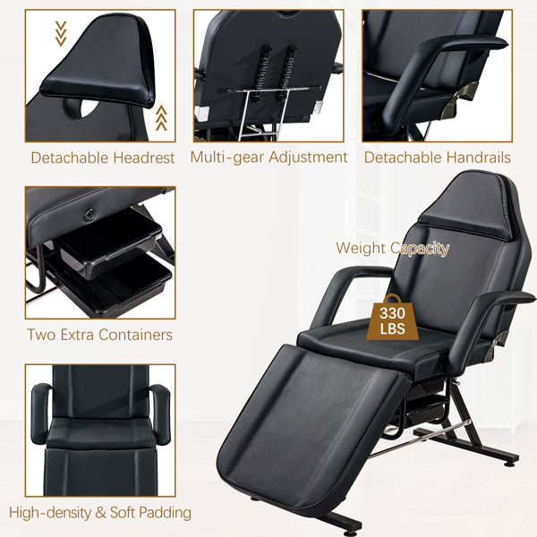 Massage Salon Tattoo Chair, Adjustable Beauty Barber Spa Beauty Equipment TryTrendly