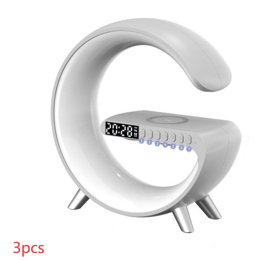 New Intelligent G Shaped LED Lamp Bluetooth Speake Wireless Charger Atmosphere Lamp App Control For Bedroom Home Decor cjdropshipping