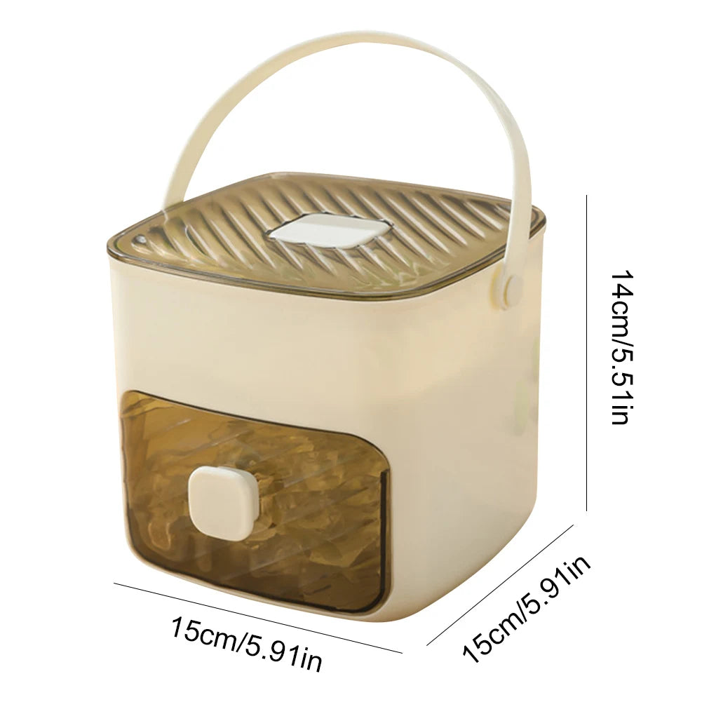 Portable Ice Maker with Handle & Storage Drawer Countertop Ice Cube Maker Compact Ice Maker Machine for Household & Outdoor Use TryTrendly
