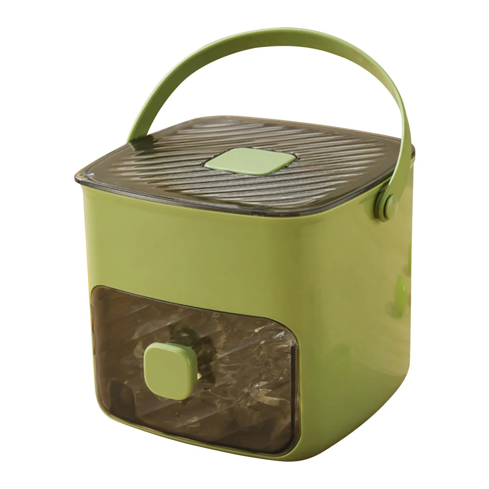 Portable Ice Maker with Handle & Storage Drawer Countertop Ice Cube Maker Compact Ice Maker Machine for Household & Outdoor Use TryTrendly