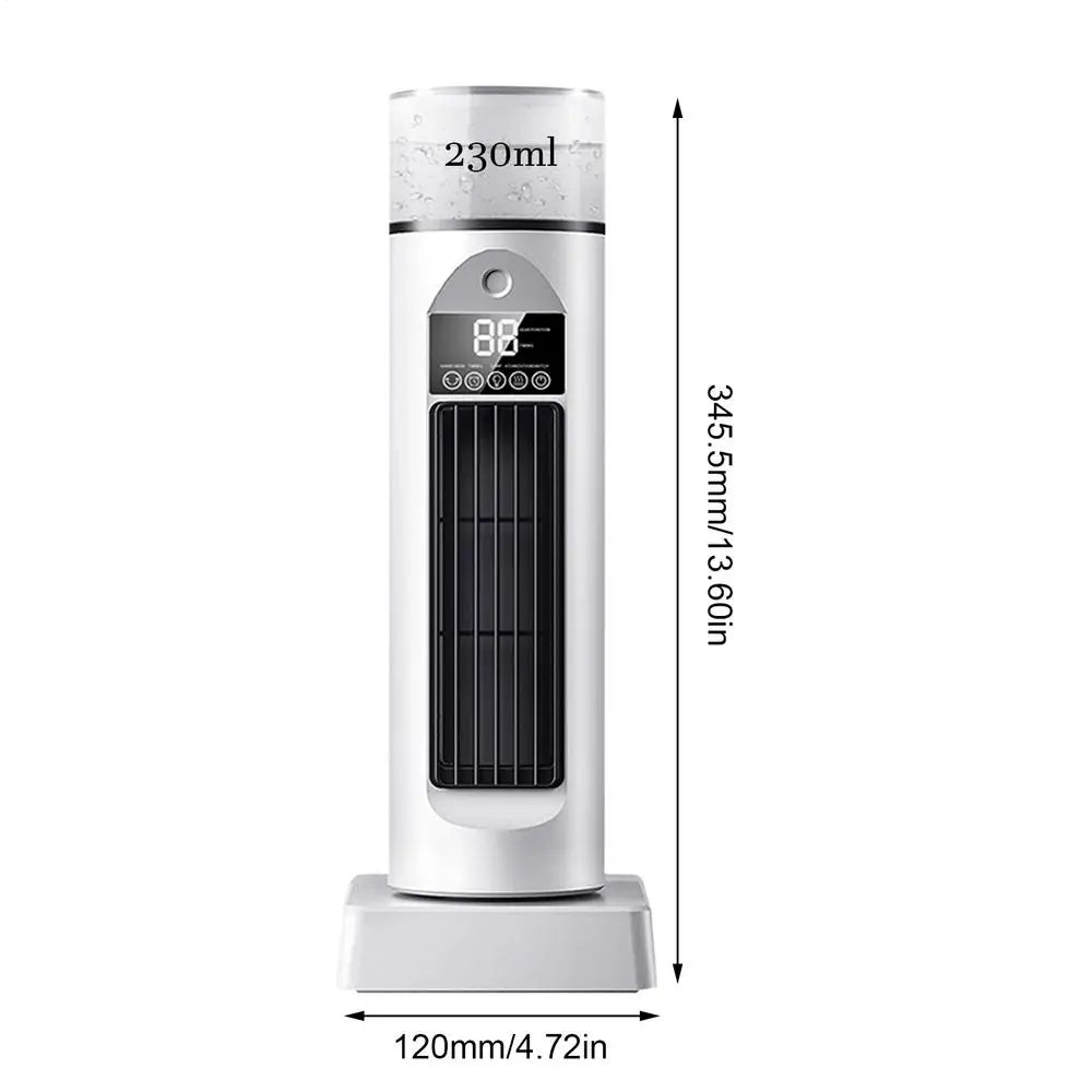Portable AC Fan Tower Air Cooling Fan for Bedroom Quiet Oscillating Bladeless Cooler with Remote & Water Tank 6 Speeds TryTrendly