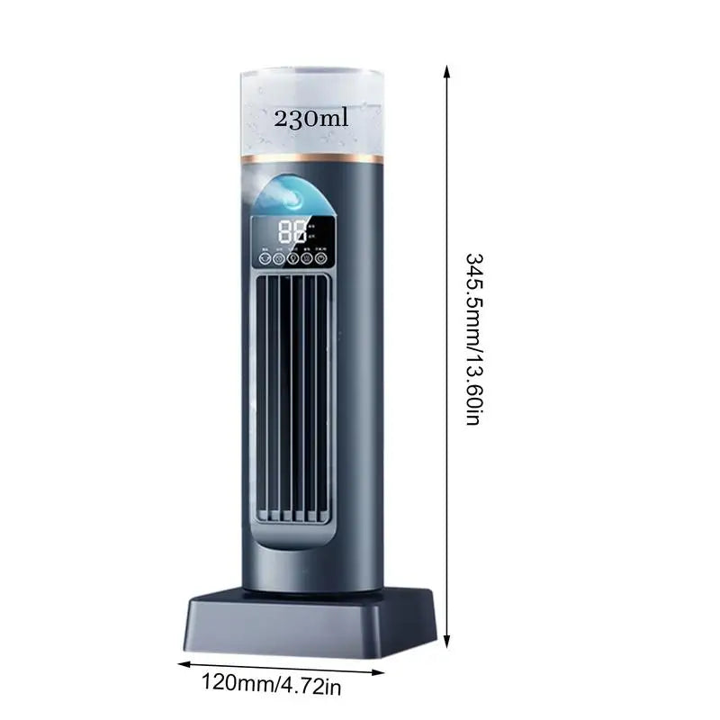 Portable AC Fan Tower Air Cooling Fan for Bedroom Quiet Oscillating Bladeless Cooler with Remote & Water Tank 6 Speeds TryTrendly
