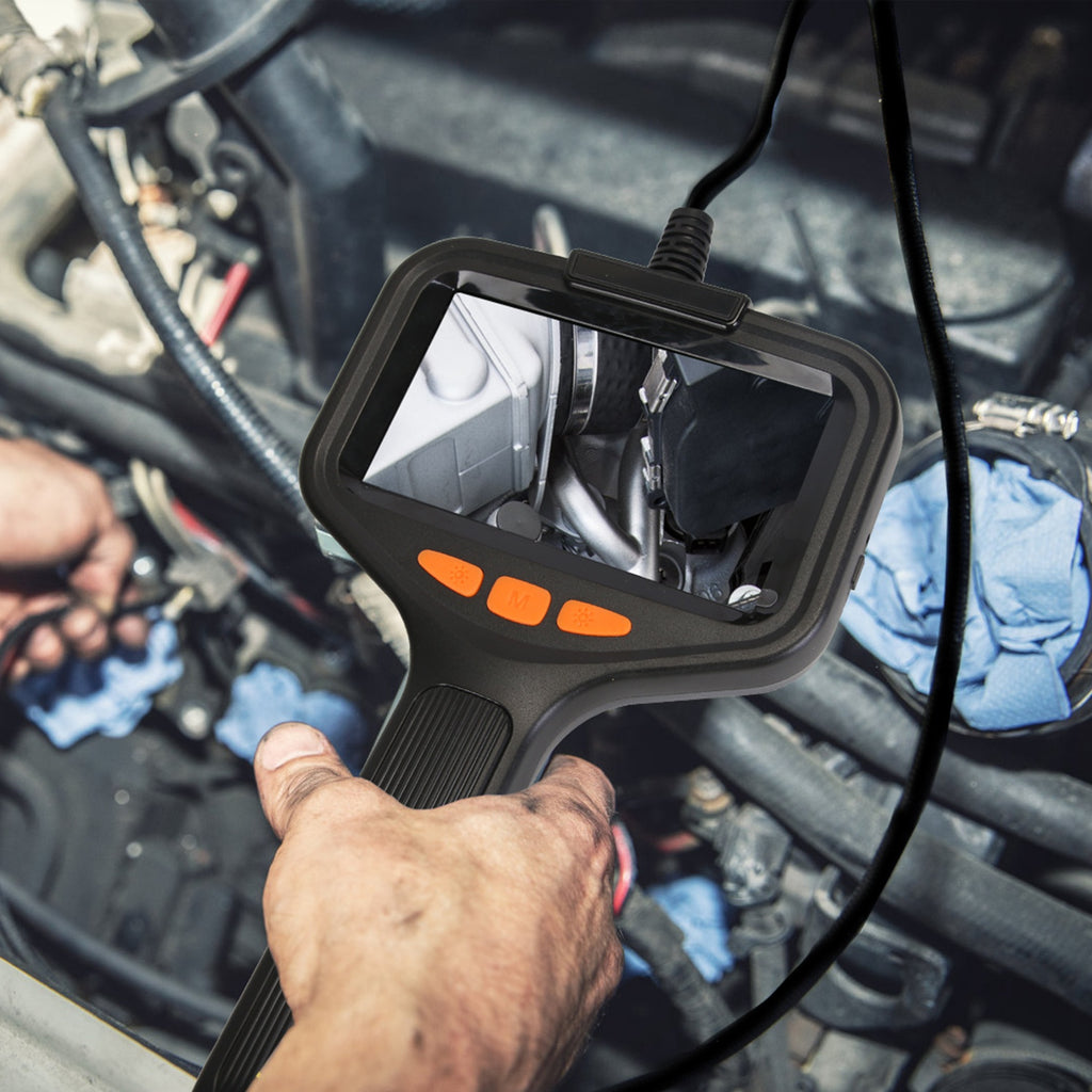 1Pc 4.3in Inspection Camera With Light Articulating Borescope Endoscope Camera With 16.4FT Wire 2 Modes 3 Adjustable Brightness IP67 Waterproof For Plumbing Automative Inside Wall TryTrendly