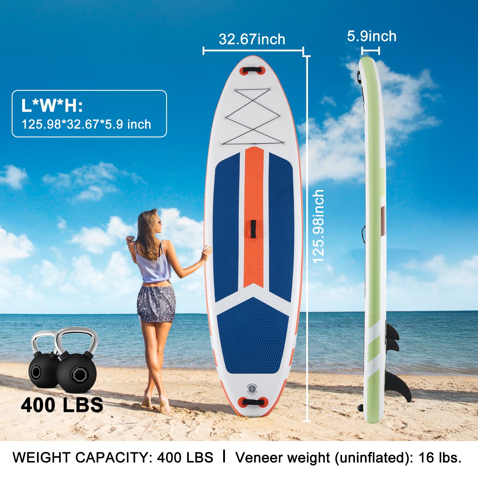 Inflatable Stand Up Paddle Boards 10 Ft 5 In With Premium SUP Paddle Board Accessories, Wide Stable Design, Non-Slip Comfort Deck For Youth & Adults Anker