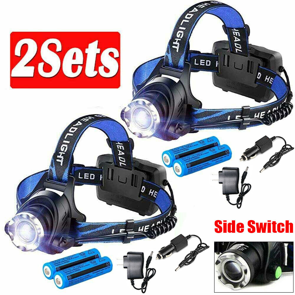 LED Headlamp Rechargeable Head Torch Zoom Headlight Lamp Super Bright Flashlight 3 Modes Work Light TryTrendly