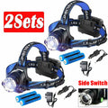 LED Headlamp Rechargeable Head Torch Zoom Headlight Lamp Super Bright Flashlight 3 Modes Work Light TryTrendly