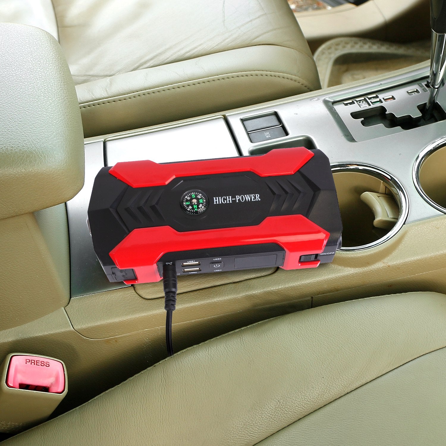 Car Jump Starter Booster 800A Peak 28000mAh 12V Battery Charger Up To 6.0L Gas Or 3.0L Diesel Engine With LCD Screen 4 Modes LED Flashlight cjdropshipping