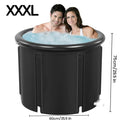 XXL 102-gallon ice bath tub for cold plunge therapy, portable foldable outdoor bathtub for recovery and gym use