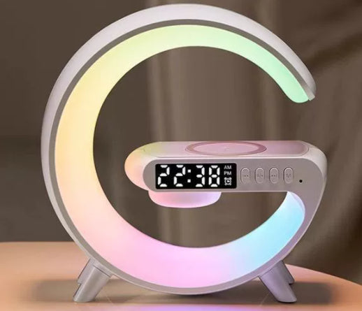 New Intelligent G Shaped LED Lamp Bluetooth Speake Wireless Charger Atmosphere Lamp App Control For Bedroom Home Decor cjdropshipping