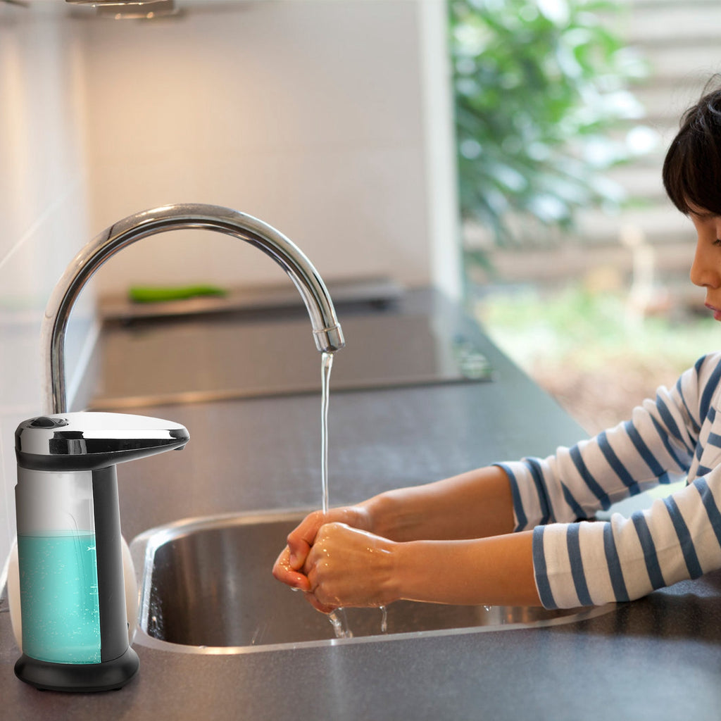 1Pc Automatic Soap Dispenser 400ML 16.9OZ Anti-slip Sensor Refillable Hand Gel Desktop Dispenser 2 Drop Volume Adjustment TryTrendly