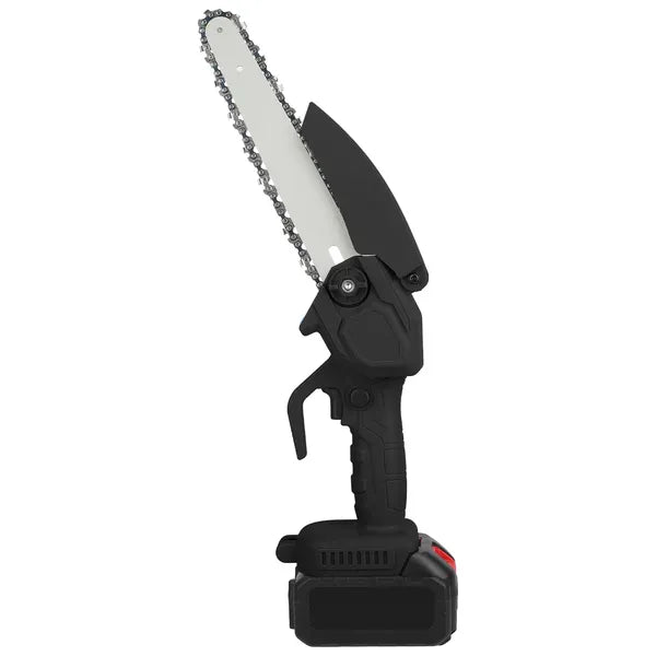 Electric Mini Chainsaw Portable Handheld Cordless Small Chain Saw Battery Powered With 2Pcs 1200mAh Rechargeable Batteries 8in Chains Gloves Goggles For Pruning Trees Wood Cutting TryTrendly