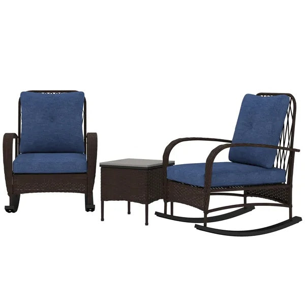 Rattan Chaise Lounge Chair, Wicker Patio Furniture Set TryTrendly