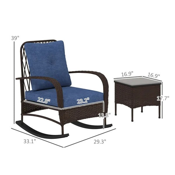 Rattan Chaise Lounge Chair, Wicker Patio Furniture Set TryTrendly