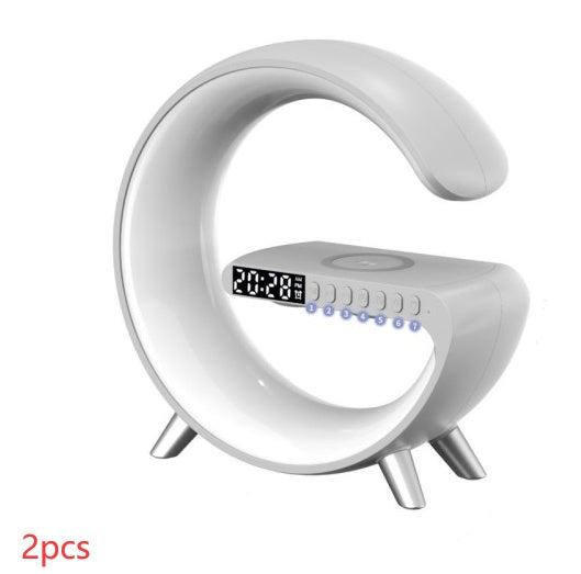 New Intelligent G Shaped LED Lamp Bluetooth Speake Wireless Charger Atmosphere Lamp App Control For Bedroom Home Decor cjdropshipping