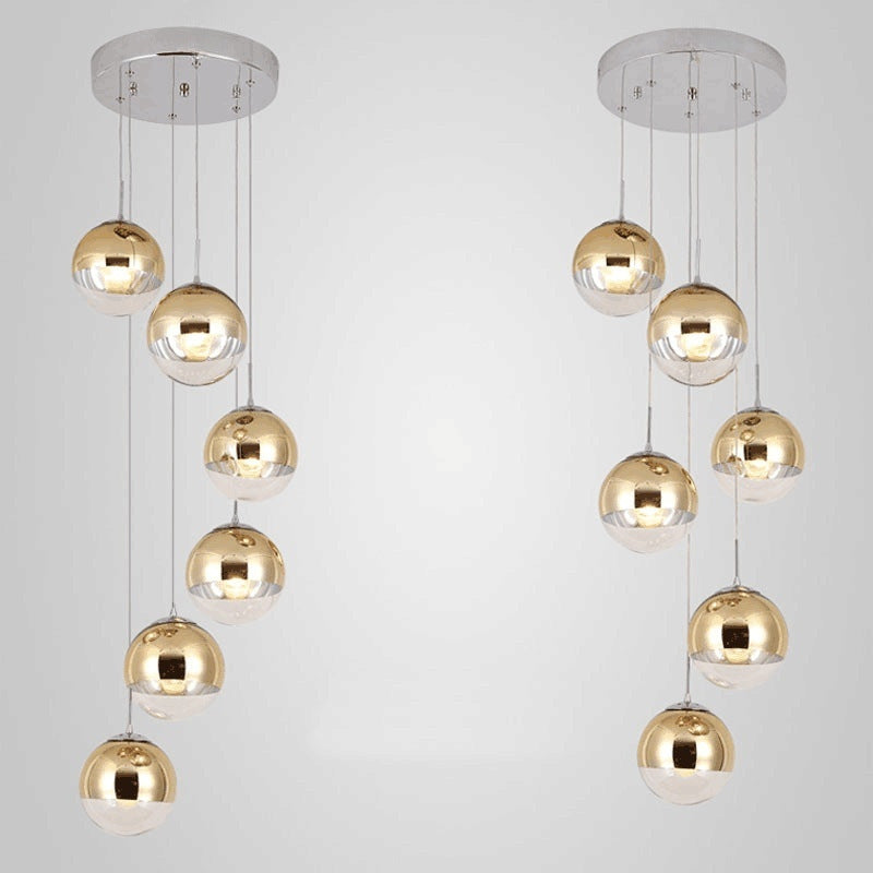 Living Room Mezzanine Modern Minimalist Duplex Staircase Long Chandelier CJ Dropshipping