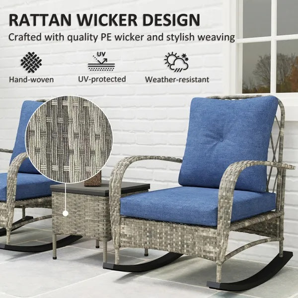 Rattan Chaise Lounge Chair, Wicker Patio Furniture Set TryTrendly
