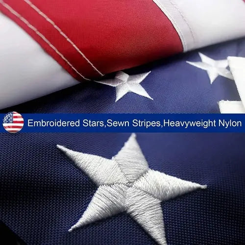 American Flag Outdoor Heavy Duty Embroidered Stars USA Flag - TryTrendly