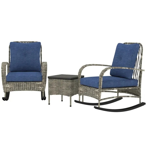 Rattan Chaise Lounge Chair, Wicker Patio Furniture Set TryTrendly