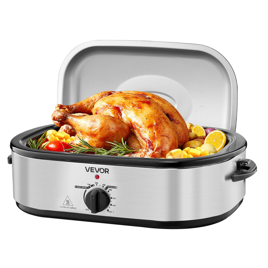 Electric Roaster Oven 14QT Electric Roasting Pan With Self-Basting Lid TryTrendly