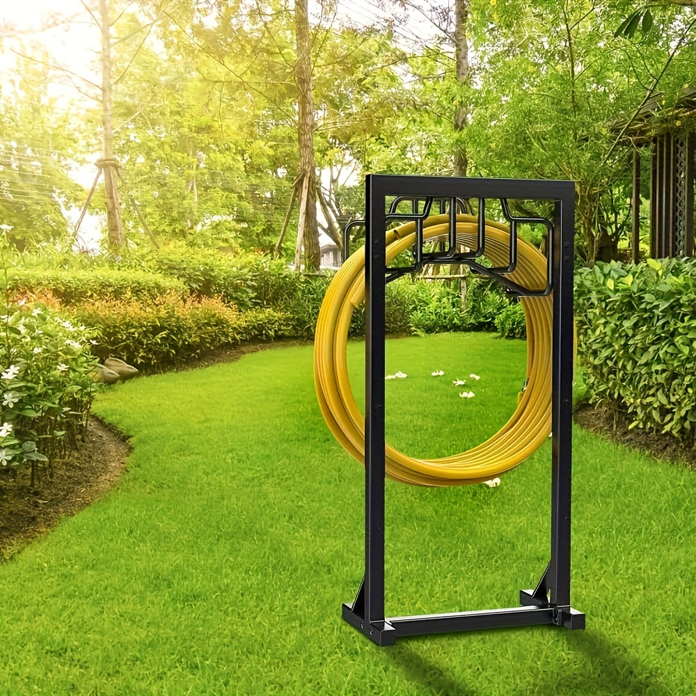 Freestanding Metal Garden Hose Holder Rack TM
