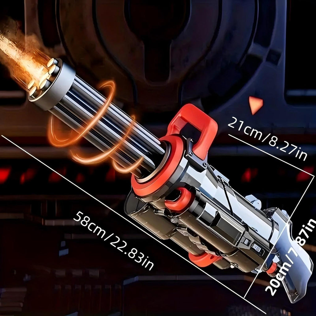 Single Tube Gatling Water Gun With Powerful Pumping And Cool Blue Appearance, Enjoying The Fun Of Summer Coolness TryTrendly