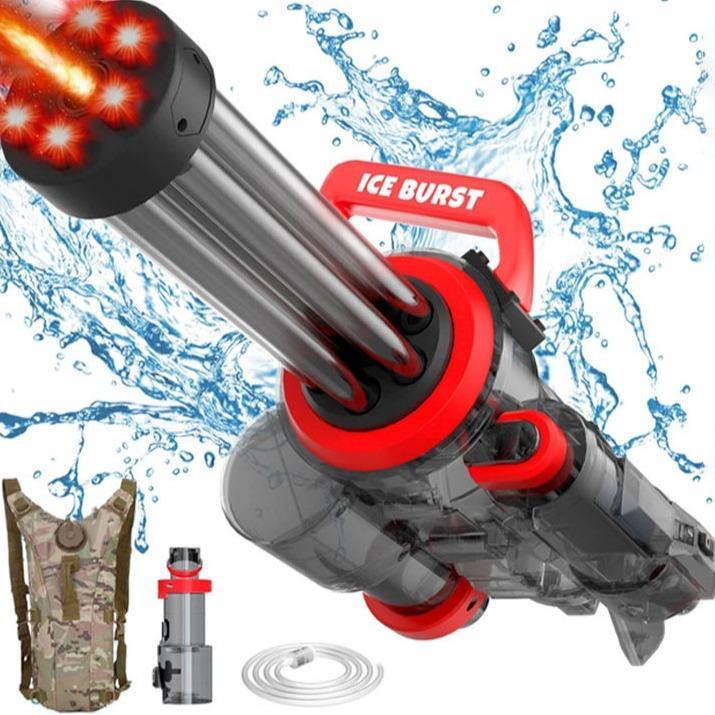Single Tube Gatling Water Gun With Powerful Pumping And Cool Blue Appearance, Enjoying The Fun Of Summer Coolness TryTrendly